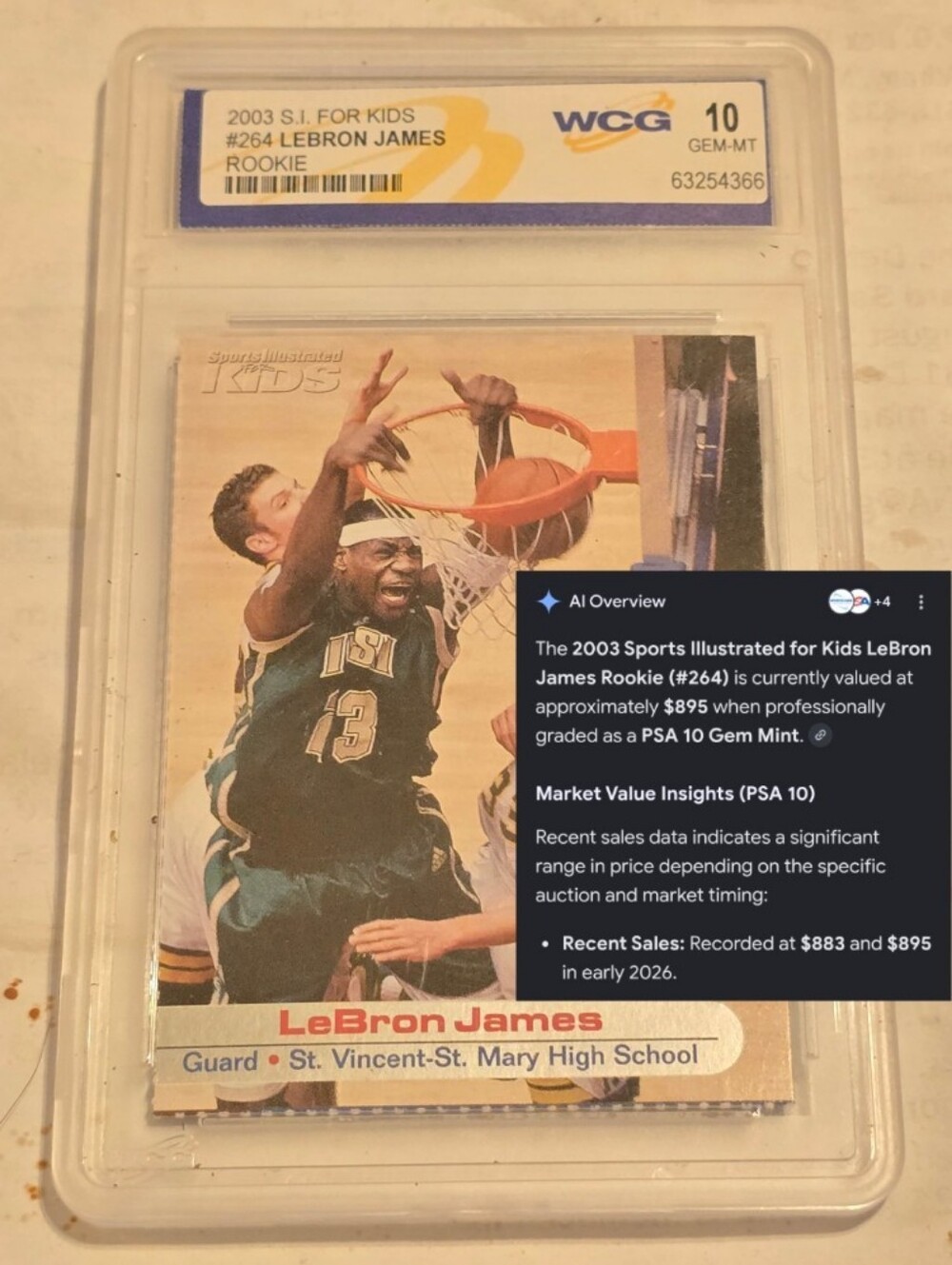 LeBron James GEN MINT 10 2003 St Vincent St Mary Varsity Basketball Card